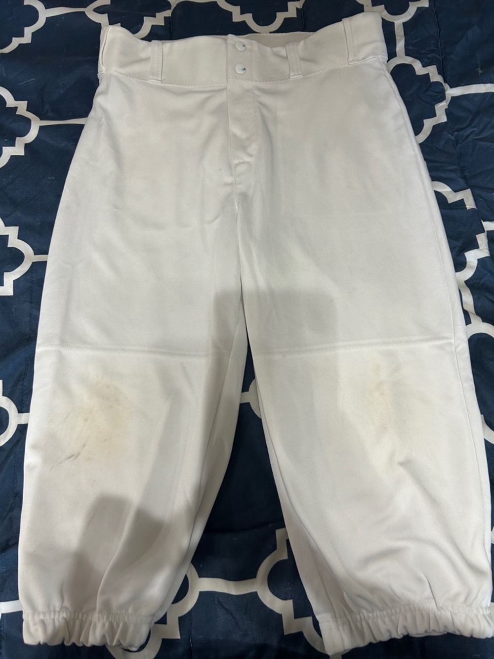 Men’s White Baseball Pants size L
